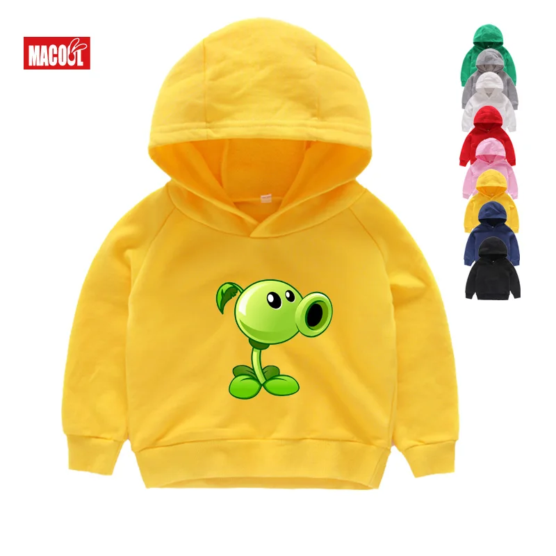 Hoodies boy hoodie toddler sweatshirt Children's hoodi babi Sweatshirts Plants Vs Zombies Cartoon Pullover Tops Kids Girls Boys