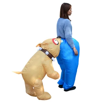 

Adult Unisex Funny Inflatable Dog bite Butt Costume Halloween Party Carnival Cospaly Costume for Men Women Clothes Clothing Wear