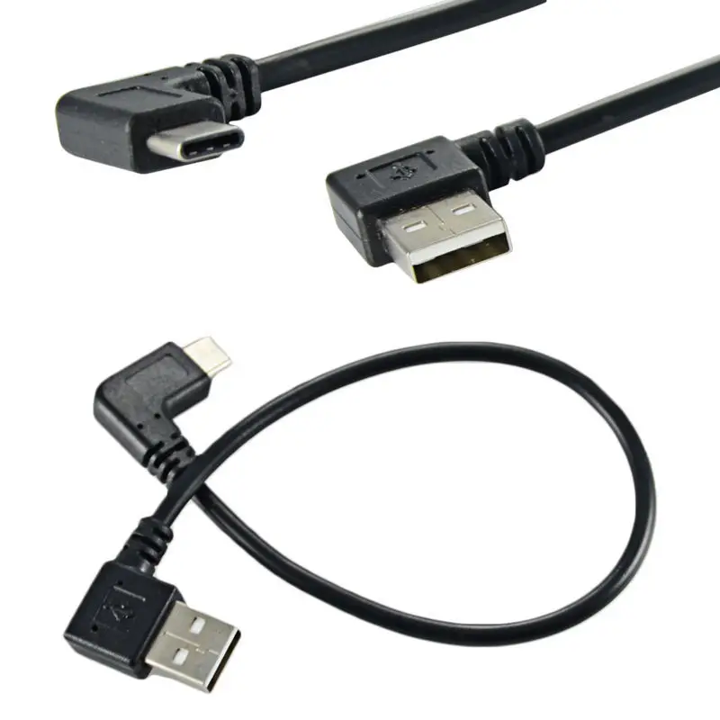 Type-C кабель для передачи данных LeTV 1S кабель для зарядки двунаправленный 90 градусов локоть USB AM Кабель-адаптер 25 см