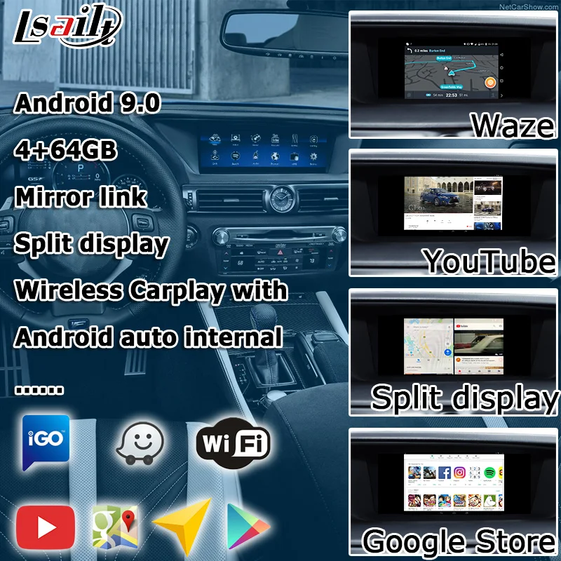 Интерфейс Android / Carplay для Lexus GS 2012 2019 12 3 видеоинтерфейс с управлением мышью GS200t GS300