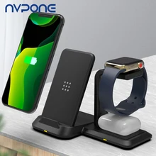 Chargeur sans fil 3 en 1 pour iPhone 12 pro Apple Watch, Station daccueil pour Airpods Pro, charge sans fil pour Samsung 10W 