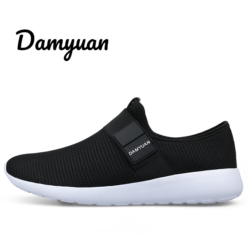 Damyuan Men's Casual Shoes Men's Shoes Size 46 47 Footwear Sneakers Sport Fashion Footwear Women Shoes New Fashion Lovers Shoes - Цвет: CH020 Black