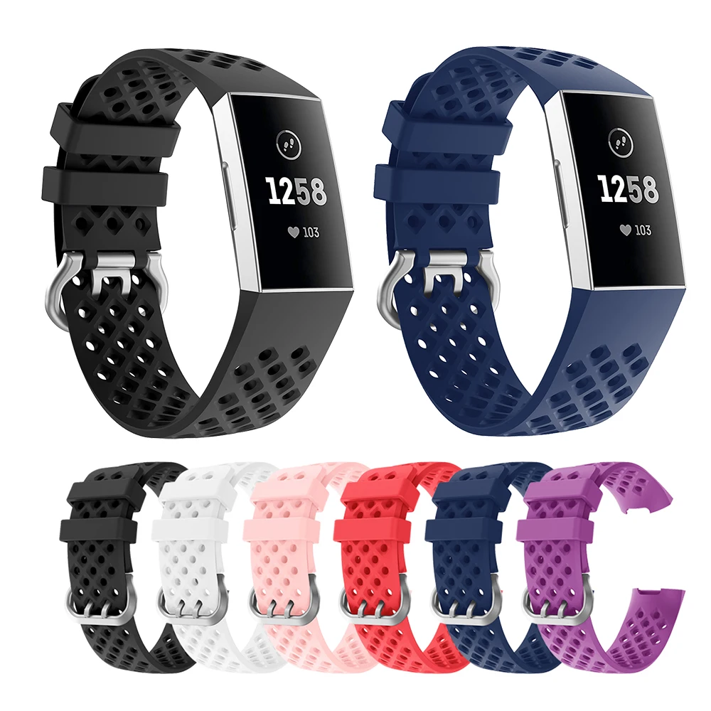 

Colorful Fitness Bracelet Wrist Strap for Fitbit Charge 3 Band Smart Sport Watch Wriststrap Accessories for Fitbit Charge 3 Belt