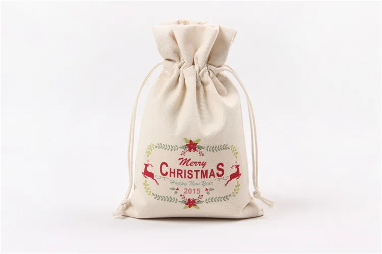 Новинка,, 16x23,5 см, Рождественская сумка для конфет, Брезентовая Подарочная сумка, Санта, олень, лось, на год, Рождество, лучшие подарки для детей, вечерние, для мероприятий - Цвет: 5