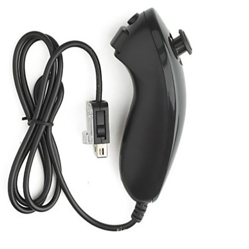 Игровой контроллер для Nintendo Wii джойстик с левой ручкой изогнутый игровой Nunchuk