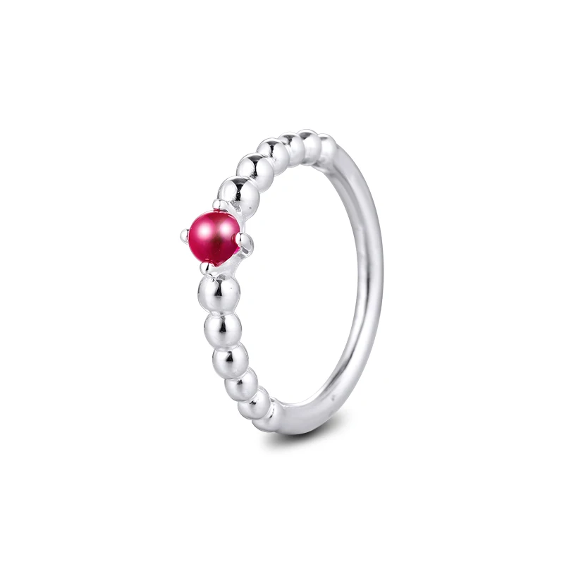 CKK кольцо сверкающие красные кольца из бисера для женщин Anel Feminino 100% 925 ювелирные