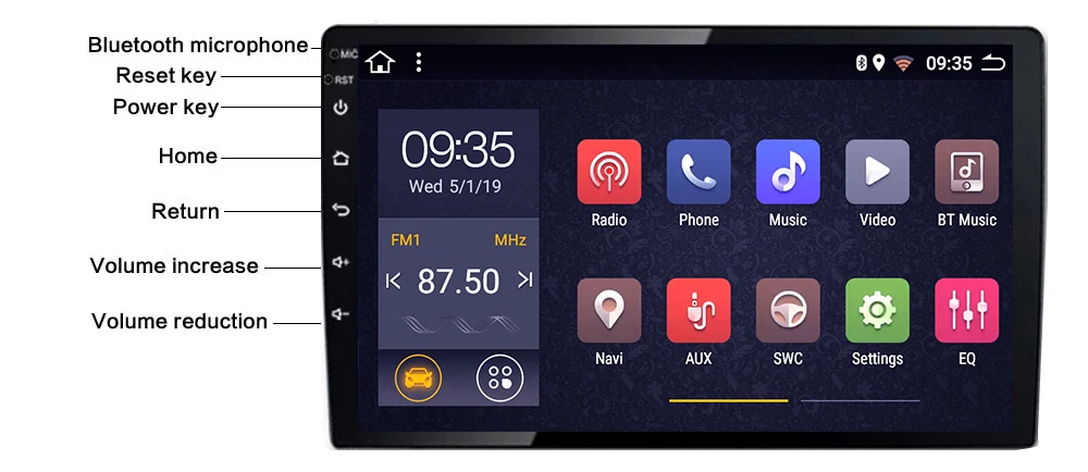 Gps navi для Toyota Previa Estima радио 2006-2009 2010 2011 2012 мультимедиа плеер Поддержка carplay SWC FM WI-FI ТВ Android 8,1 9"