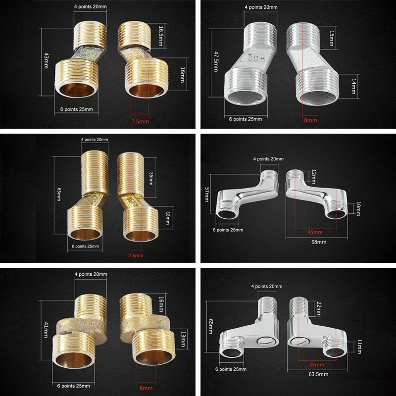 Duscharmatur Winkelventil Edelstahl 304 - Einstellbarer Adapter Für Wandmontage