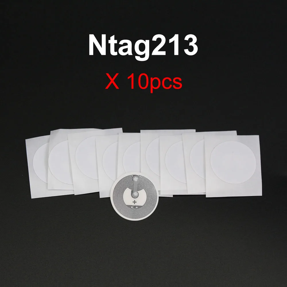 (10 шт./лот) 25 мм белые NFC наклейки протокол ISO14443A 13 56 МГц NTAG 213 универсальная Метка RFID