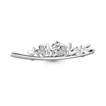 

Brooch AQUAMARINE with cubic, silver 925