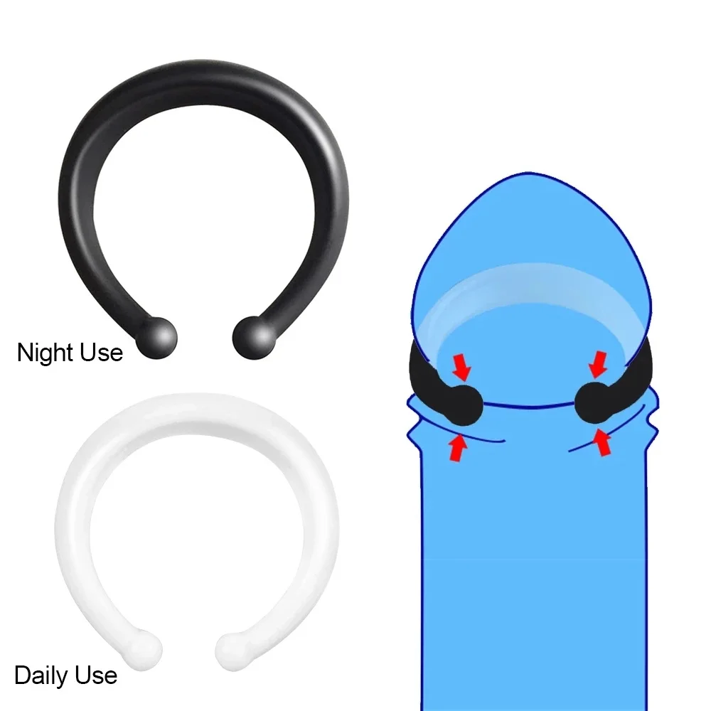 Foreskin Corrector Cock Ring Penis Stretcher Resistance Ring Sex Toys 2PCS/Set male sex toys for Men