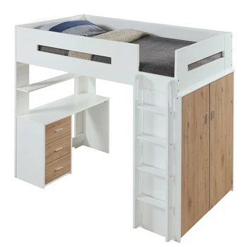 

Modern Single Layer Loft Twin Bed Bedroom Furnitures Kid Bed Dormitory Home School Bedroom Set