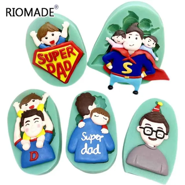 Apák Napi Szilikon Penész Diy Sütőhab Keksz Szülő Gyermek Születésnapja Beszúrja A Kártyákat Fondant Sütemény Díszítő Szerszámok