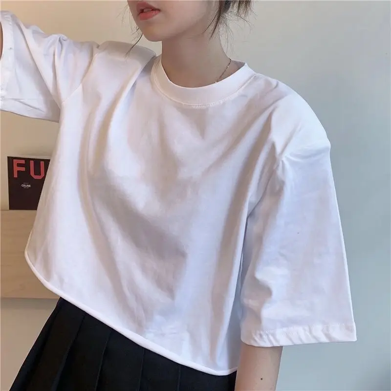 solid crop tee