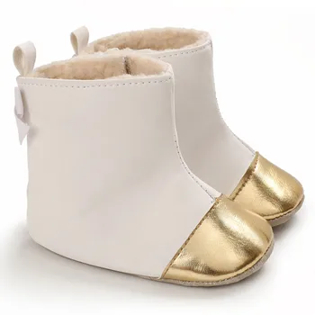 

Baby Boots Infant Newborn Girls Boys Outdoor Shoes First Walkers Shoes Booties Kids Winter Keep Warm Pu Leather Moccasins Shoes