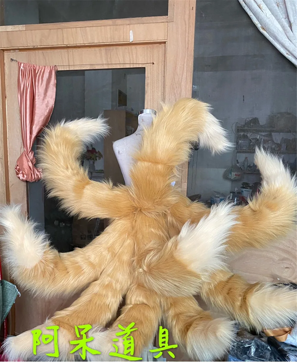 

Arknights Suzuran Prop Ears Tails Nine Tailed Tails Halloween Christmas Cosplay Accessories Toys Children's Fans Party Gifts