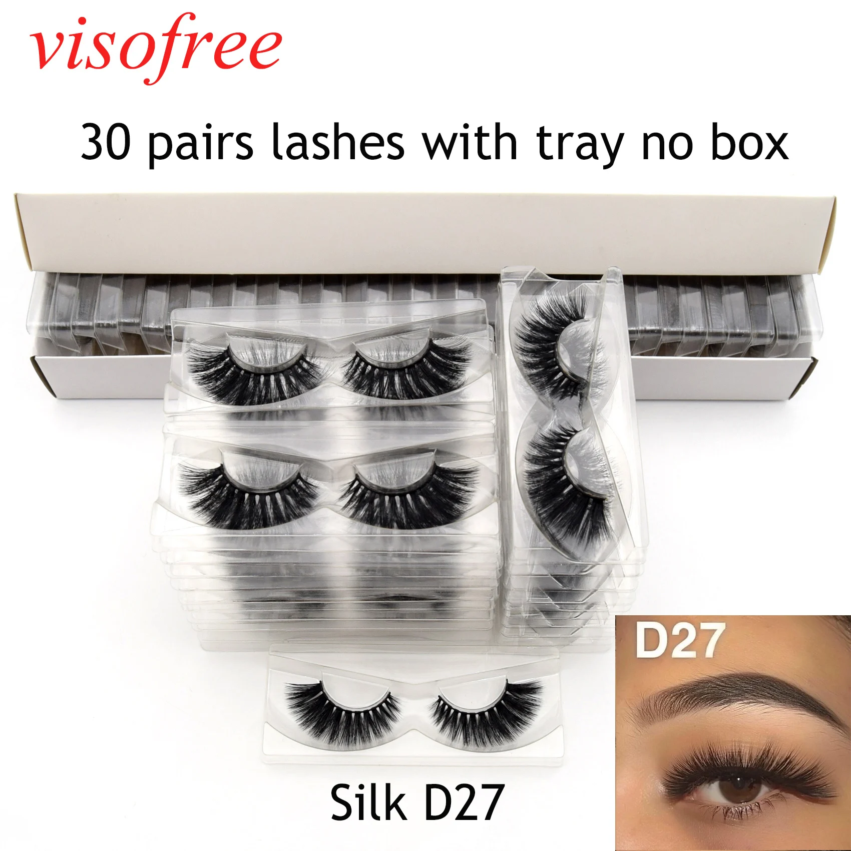 Visofree 30 пар/лот 3D норковые ресницы искусственные накладные для наращивания
