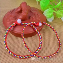 Тибетский Тибет Diy буддизм цвета Ваджра Веревка плетение браслет-амулет