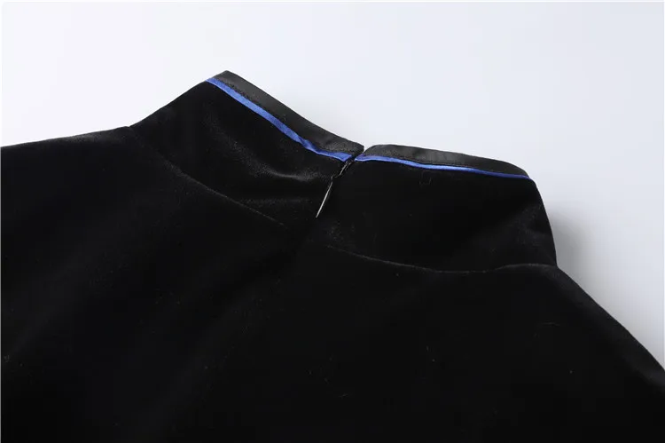 Платье размера XXXL Vestidos, Осенние стильные вечерние винтажные платья, женское роскошное платье до середины икры с вышивкой, элегантное вельветовое платье 50s