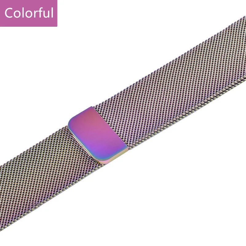 Colorful Миланская петля ремешок для apple watch 5 40 мм 44 мм apple watch 4 ремешок для часов 3 2 1 38 мм 42 мм металлический ремешок аксессуары - Цвет ремешка: Colorful