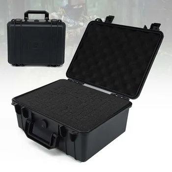 

Black Waterproof Hard Plastic Case Bag Tool Storage Box Security Organizer SALE