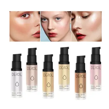 

DEROL Shimmer Liquid Highlighter Contouring Makeup Face Brightener Concealer Highlighter Primer Bronzer Face Glow Kit Cosmetics