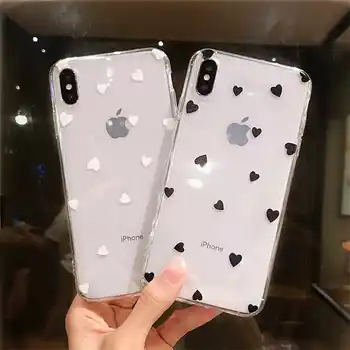 

Ultra Thin Phone Case For apple iphone 11 pro x xs max 6s 6 7 8 plus se 5s SE 2020 Cases Soft Silicone Love Heart Flower Cover
