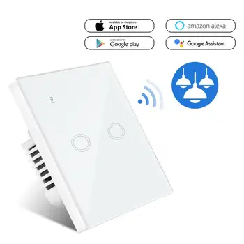 

Wifi Smart Light Switch Voice Control Timing Ewelink App Control Wireless Wall Switch Work With Google Home 1/2/3GANG EU/UK Type