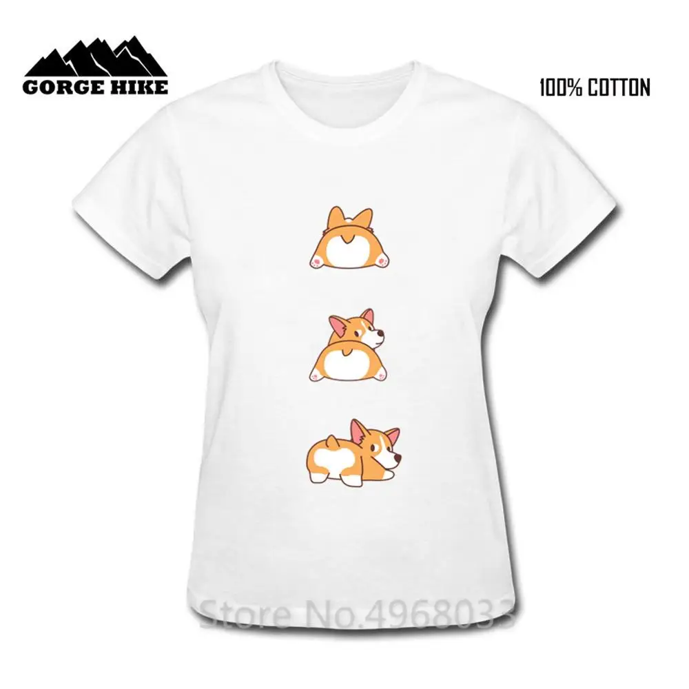 Футболка в стиле Харадзюку с забавными животными женская футболка принтом корги