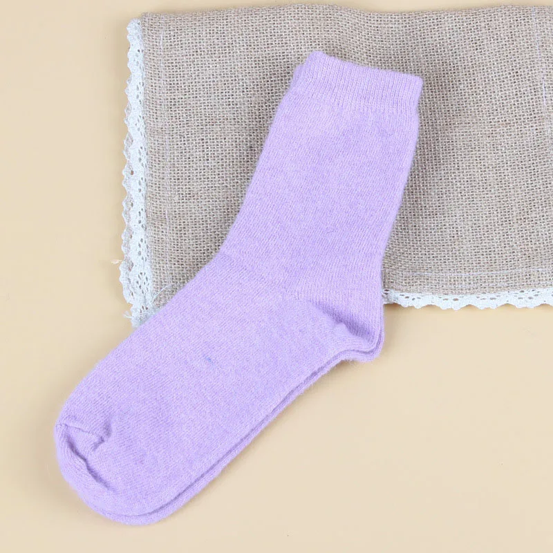 Women's Thick Angola Rabbit & Merino Wool Winter Fashion Socks - Cozy and Warm, Large Size