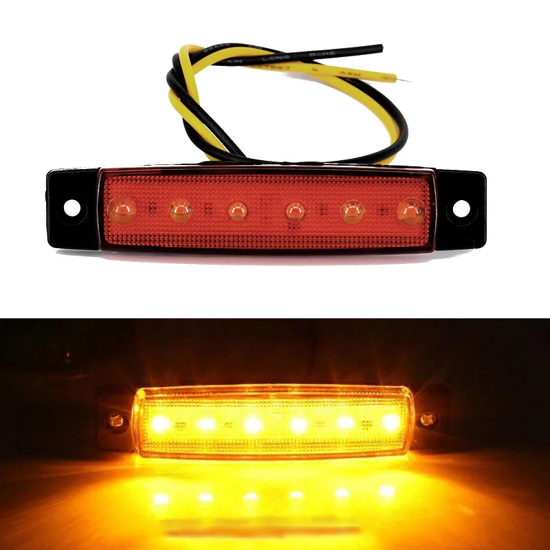 

Side Marker Truck Taillight Lamp Taillight Light Waterproof Black+Amber