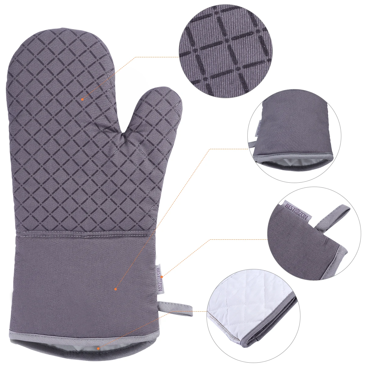 Short Oven Mitts Heat Resistant Potholder Baking Oven Gloves Non-Slip Baking  Mitten Washable for Kitchen Cooking - AliExpress