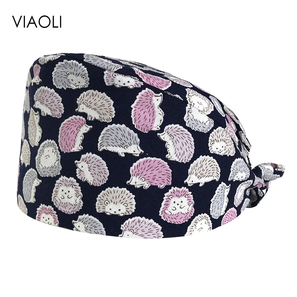 

Surgical Cap Hygiene Beauty Pet Hospital Operating Room Cap Cotton Print Stomatologist Nurse Cap Multipurpose Dental Working Cap