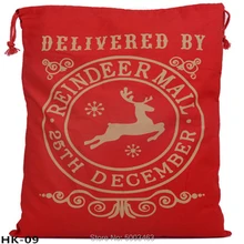 Мешок Санты s 20 шт./лот Рождественский мешок вечерние большая Холщовая Сумка с кулиской мешок Санты Подарочный пакет в декорированном мешковиной горшке по заказу покупателя