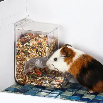 

Hamster Automatic Feeder Transparent Food Dispenser Food Bowl Small Animals Hamster Feeding Watering Supplies