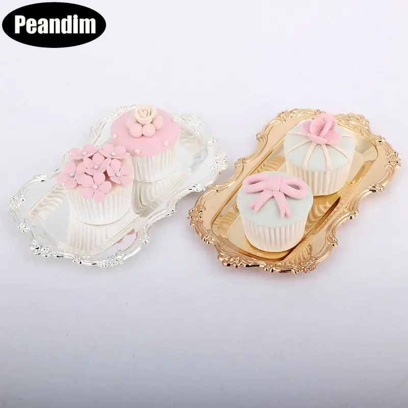 Роскошная тарелка с зарядным устройством PEANDIM серебряный/Золотой Настольный