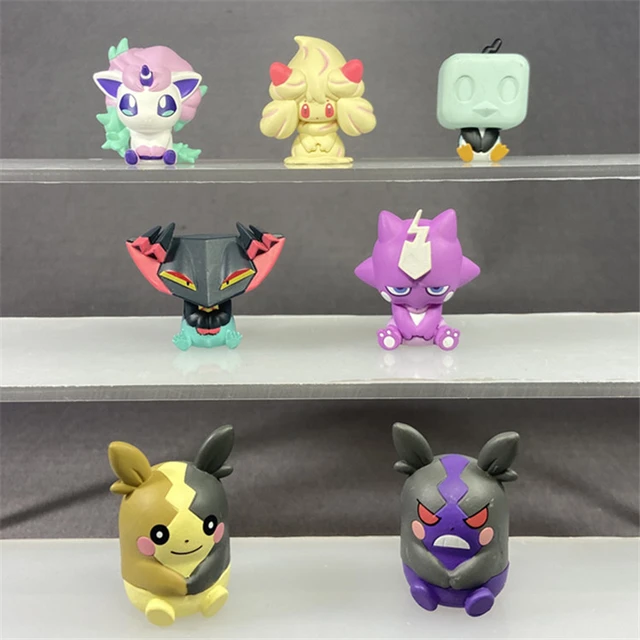 Conjunto de brinquedos pokemon, boneco de anime pikachu eevee psicopato