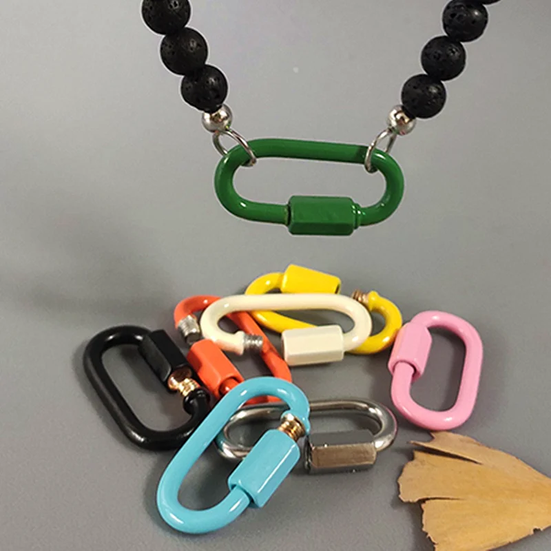 Retro-fashion-black-stone-necklace-colorful-spiral-buckle-pendant-accessories-man-simple-neck-jewelry-choker-2020