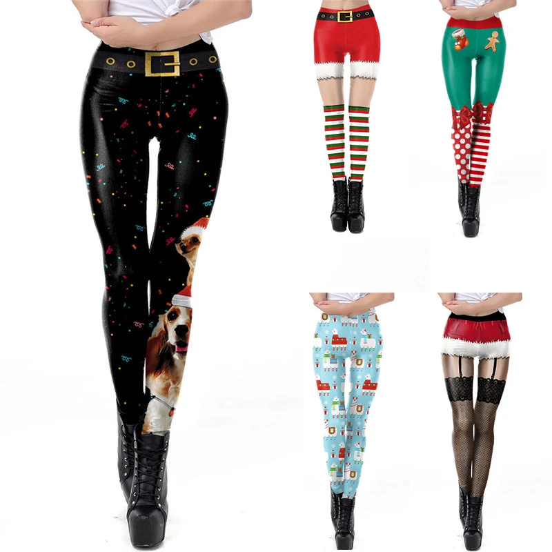 funny christmas leggings