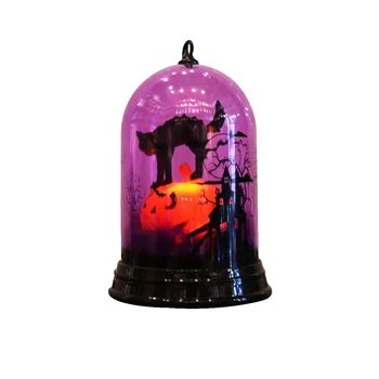 

Halloween Table Lamp Tabletop Light Decoration for Bedroom Living Room Bar Club (Purple Castle Light)