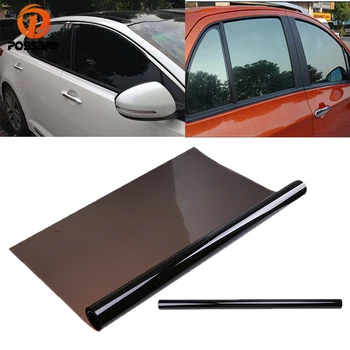 

POSSBAY VLT 15% 50cm*300cm Car Side Window Tint Film Glass Black Car Window Solar Film Sunshade UV-proof Sticker Foils