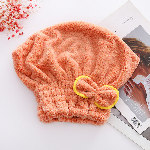 Quick Hair Drying Bath Spa Bowknot Wrap Towel Hat Cap For Bath Bathroom Accessories