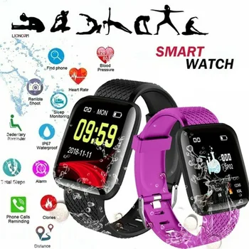 

116 PLUS Color Screen Smart Watch Heart Rate Blood Pressure Waterproof Fitness Tracking Watch VDX99