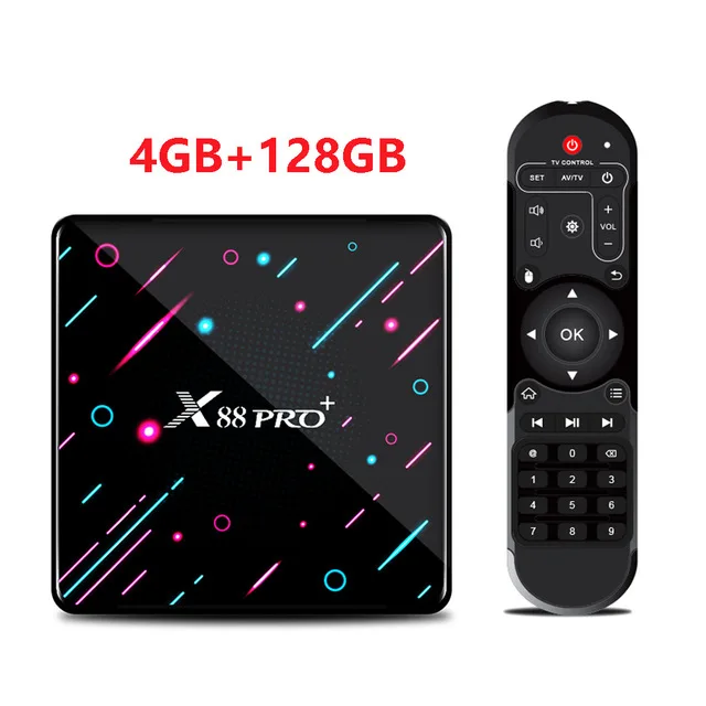 X88 Pro+ Android 9,0 Smart tv Box Rockchip RK3368 4K 4GB 32G/64G/128GB Медиаплеер 2,4/5G Wifi двойной GOOGLE YOUTUBE приставка - Цвет: Black 4G3128G
