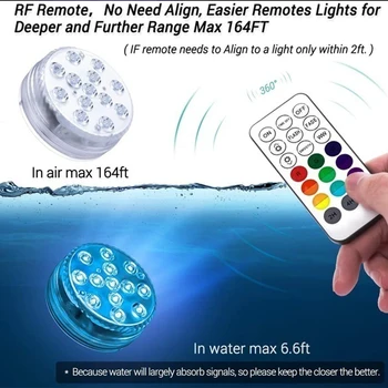 

IP68 Waterproof Swimming Pool Lamp Underwater Diving Light Color Change Lights with Remote control for Swimming Pool Decor
