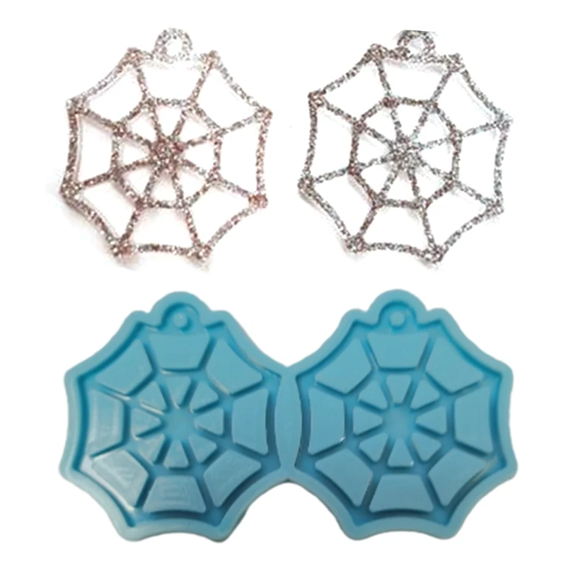 

DIY Crafts Spiderweb Shape Earrings Dangler Casting Silicone Mould Jewelry Pendant Making Tools Crystal Epoxy Resin Mold