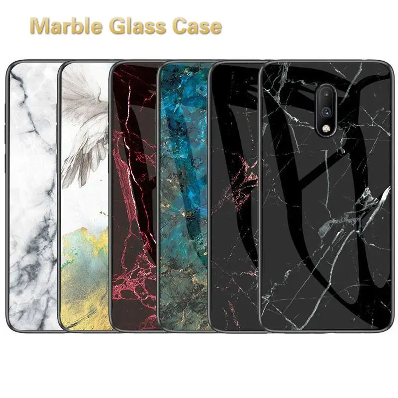 

One Plus 5 5t 6 6T 7 Pro Marble phone cover Jade pattern 1+6T 7 Glossy Tempered Glass Phone Case Shell For OnePlus 5 6 6T 7 pro