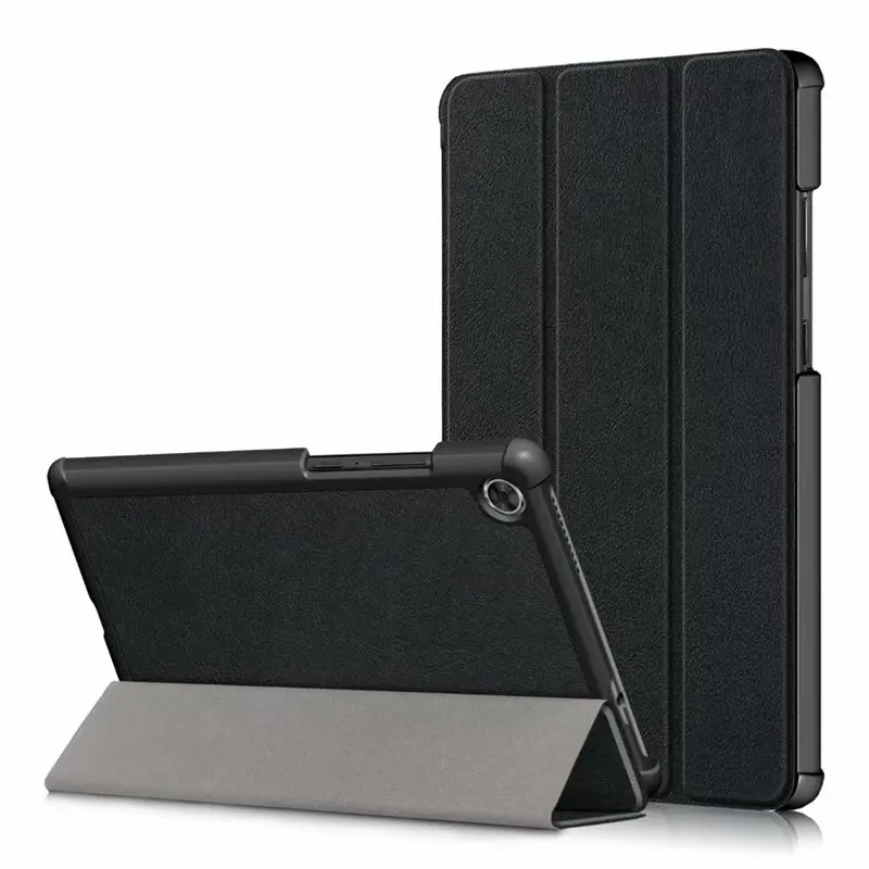 Black Ультратонкий чехол из искусственной кожи для планшета lenovo TAB M8, TB-8505X, Тонкий Магнитный чехол для планшета, планшет Tab M8 TB-8505F - Цвет: Black