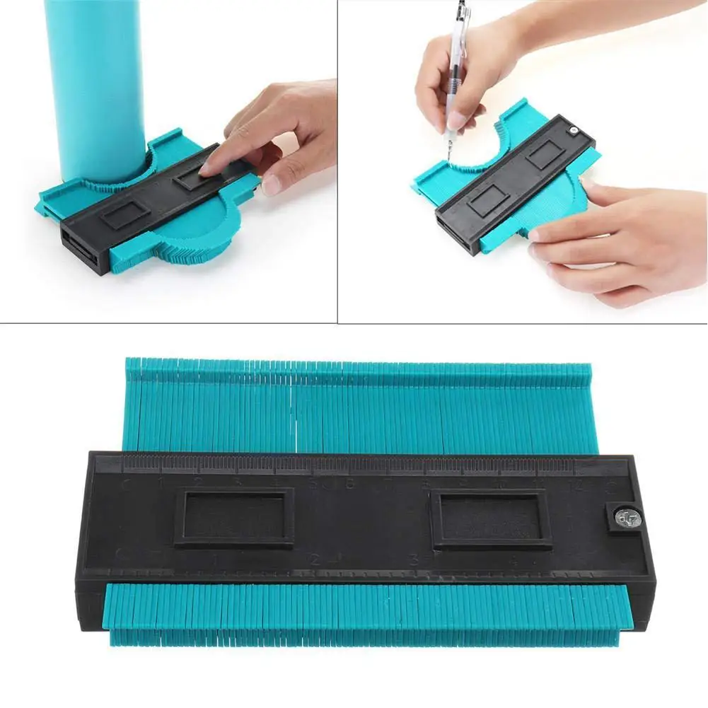 

5inch ABS Irregular Shaper Profile Ruler Contour Tiling Laminate Tiles Edge Shaping Wood Measure Gauge Contour Gauge Duplicator