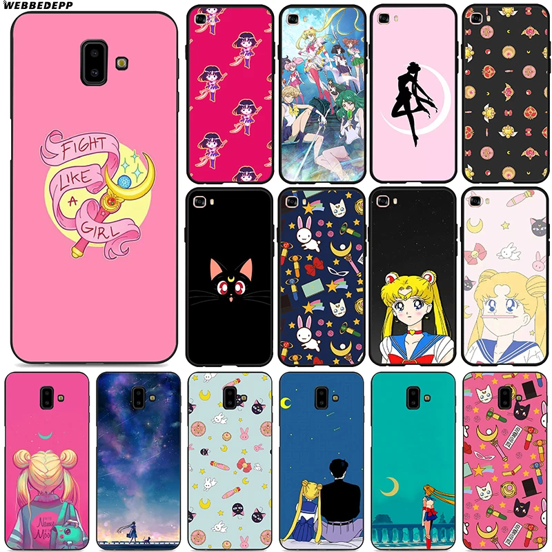 Sailor Moon Girl Аниме мягкий для samsung Galaxy J8 J6 J4 Plus Prime A2 Core J7 Duo силиконовый |